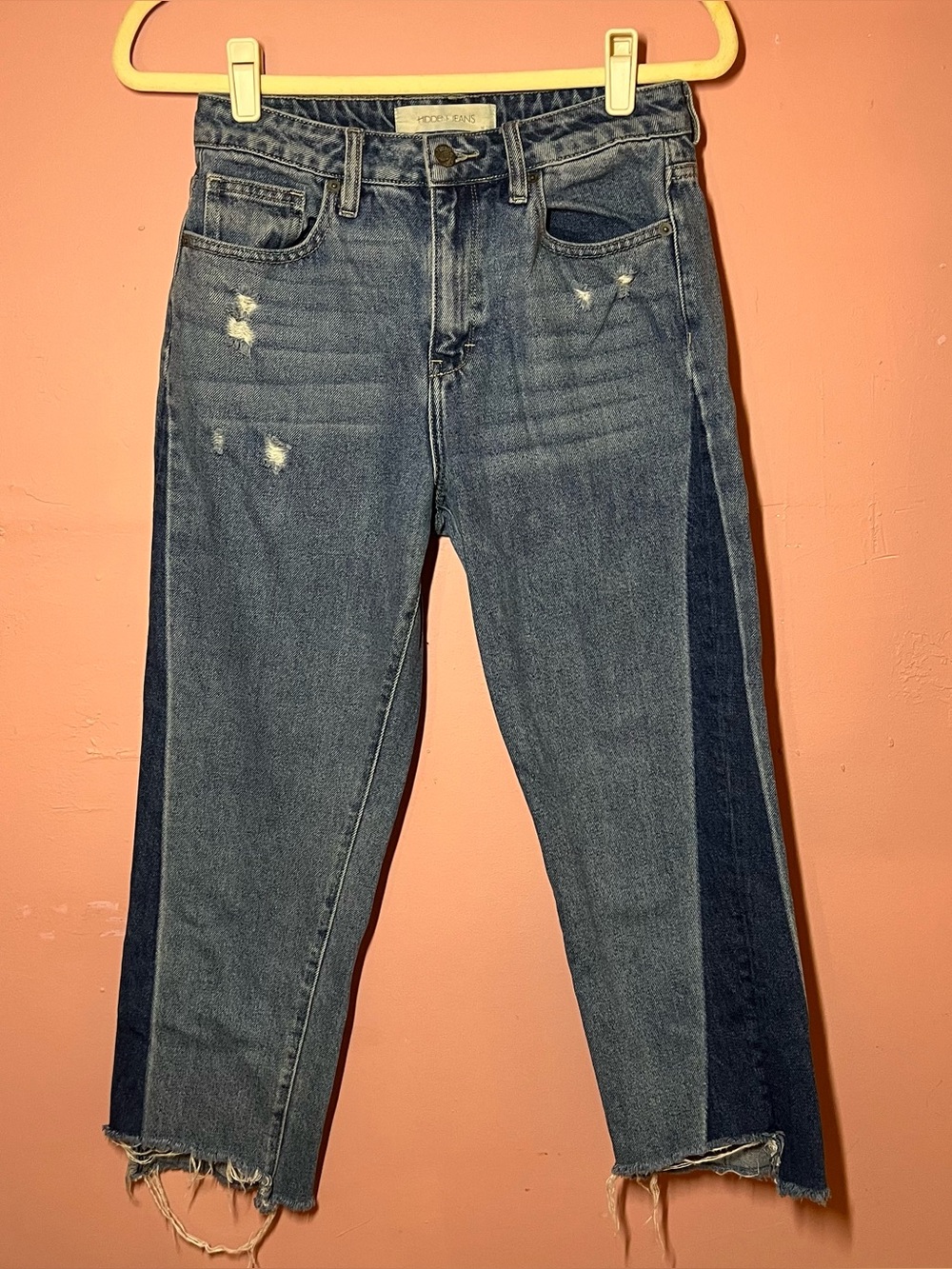 Hidden Jean denim two tone ankle crop jeans size 29